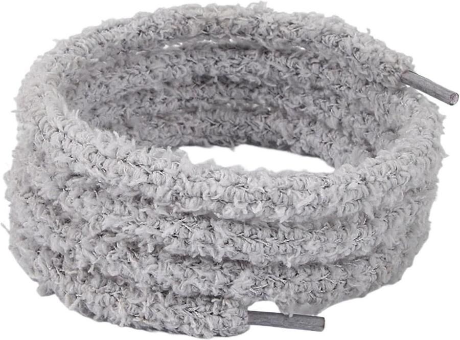 Pluizige Schoenveters Warme Veters Winterse Schoenen 10 Paar Set Rond Dik Effene Kleuren