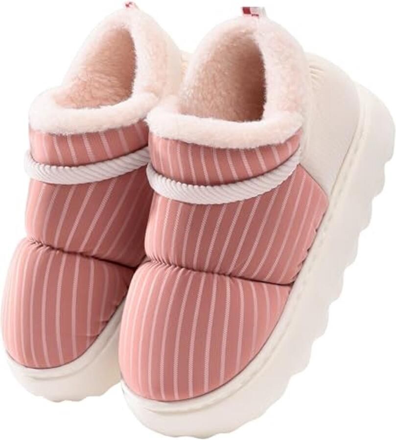 Pluizige Waterdichte Pantoffels voor en Antislip Huispantoffels voor Binnen en Buiten