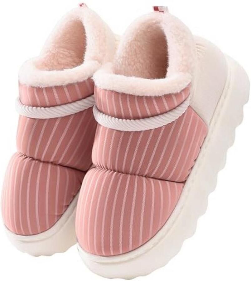 Pluizige Waterdichte Pantoffels voor en Antislip Huispantoffels voor Binnen en Buiten