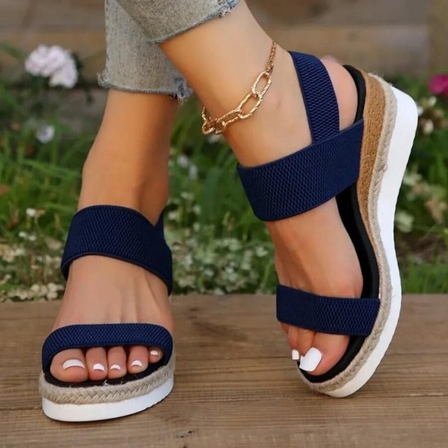 Plus size damessandalen 38 Zomerse casual schoenen voor vrouwen Elastische slip-on wandelschoenen met antislipzool