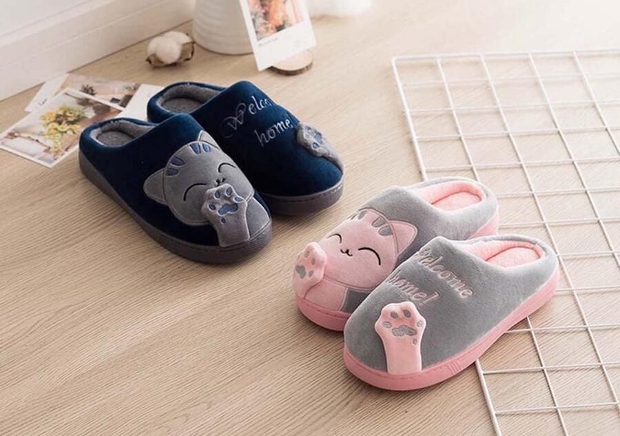 Plush Slippers Warme Zachte Comfortabele Schattige Binnendeurschoen Voor nen
