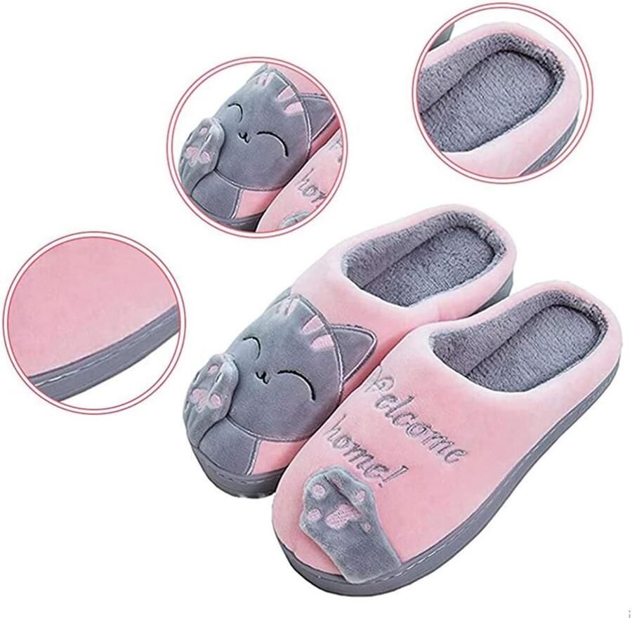 Plush Slippers Warme Zachte Comfortabele Schattige Binnendeurschoen Voor nen