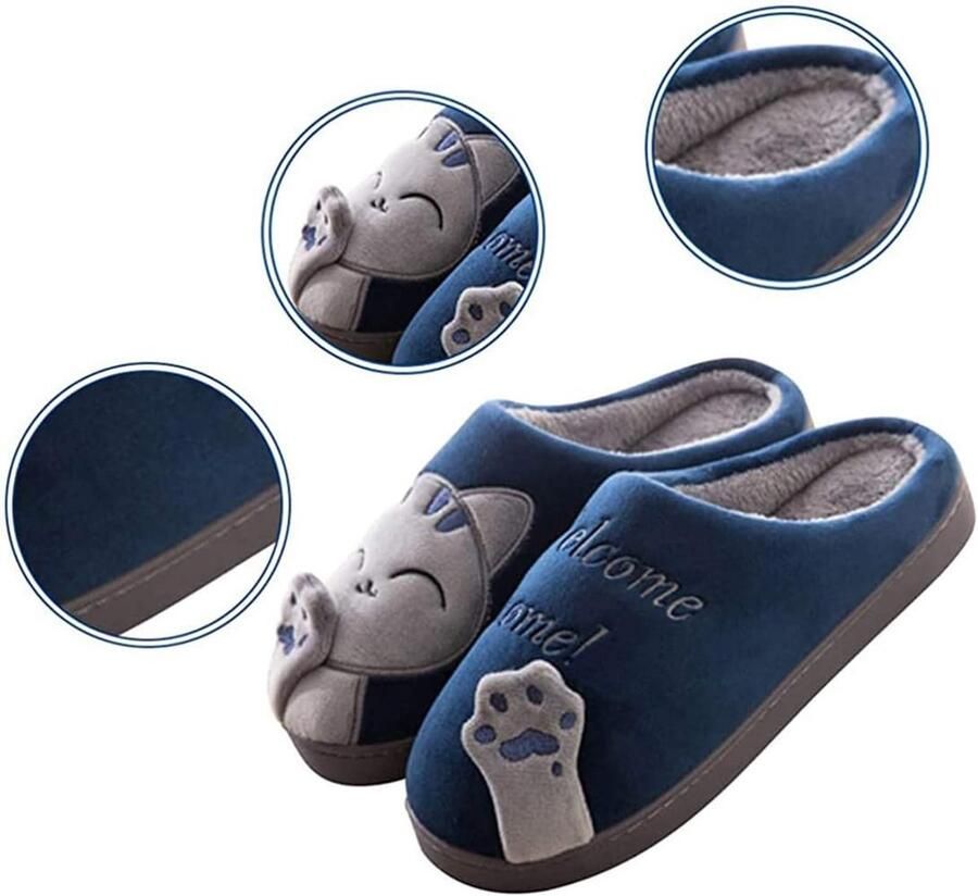 Plush Slippers Warme Zachte Comfortabele Schattige Binnendeurschoen Voor nen