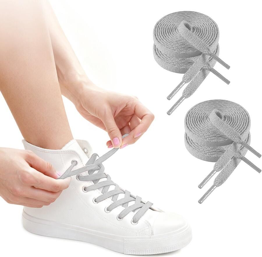 Polyester platte sneaker veters 8mm breed 4 veters sneakerveters hoogwaardige sportveters reserveonderdelen voor sportveters canvas witte schoenen sport en casualschoenveters