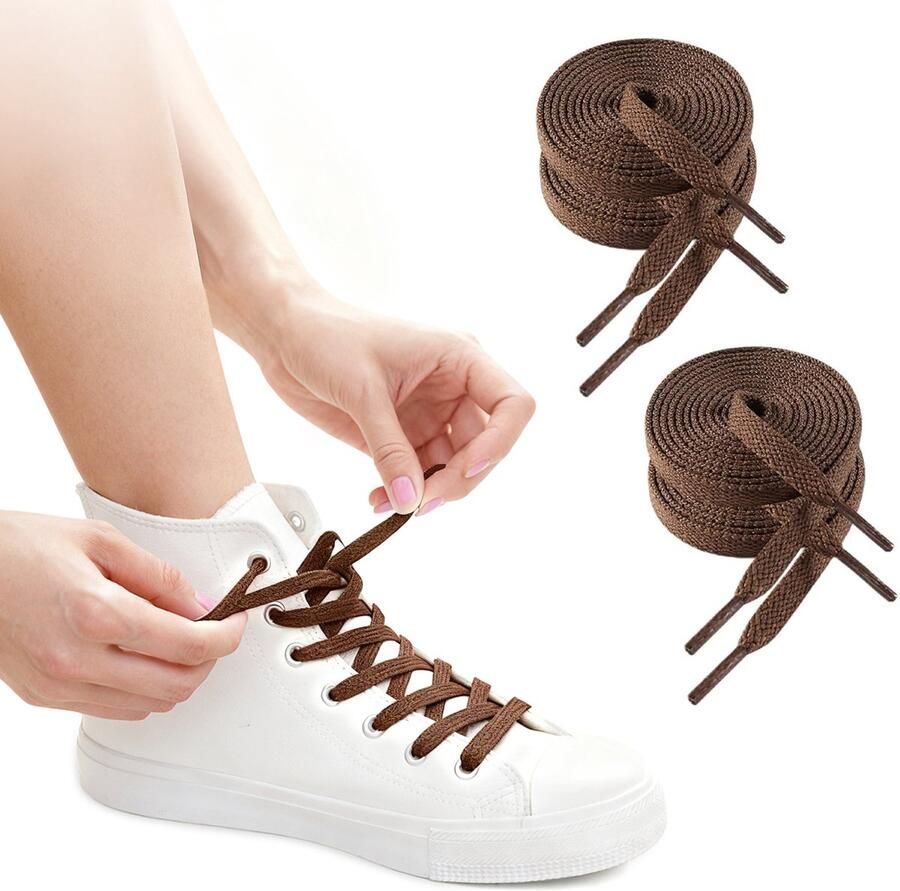 Polyester platte sneaker veters 8mm breed 4 veters sneakerveters hoogwaardige sportveters reserveonderdelen voor sportveters canvas witte schoenen sport en casualschoenveters