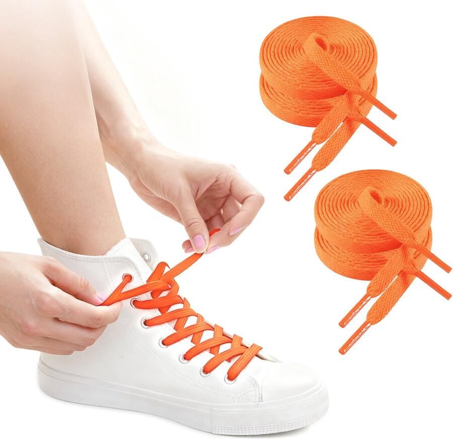 Polyester platte sneaker veters 8mm breed 4 veters sneakerveters hoogwaardige sportveters reserveonderdelen voor sportveters canvas witte schoenen sport en casualschoenveters