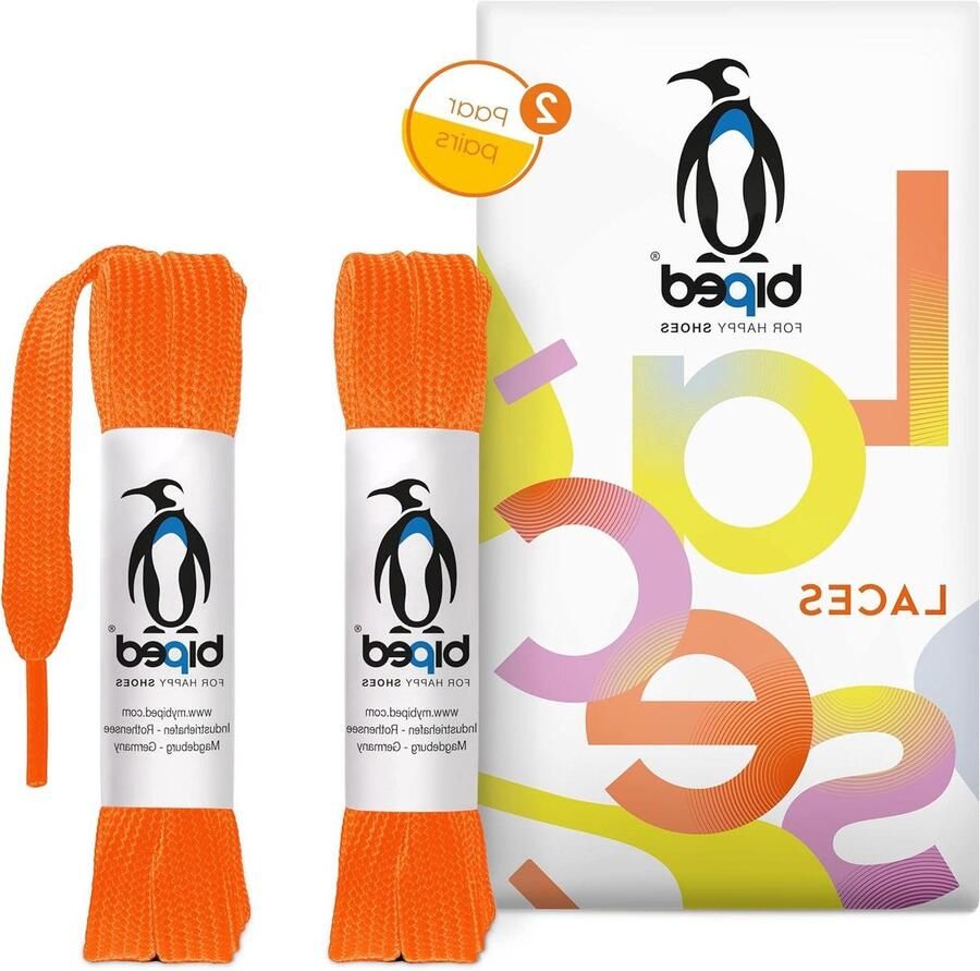 Polyester Veters Platte Schoenveters Schoenen Opknappen Scheurvast en Wasbaar 10 mm Breed Neon Oranje