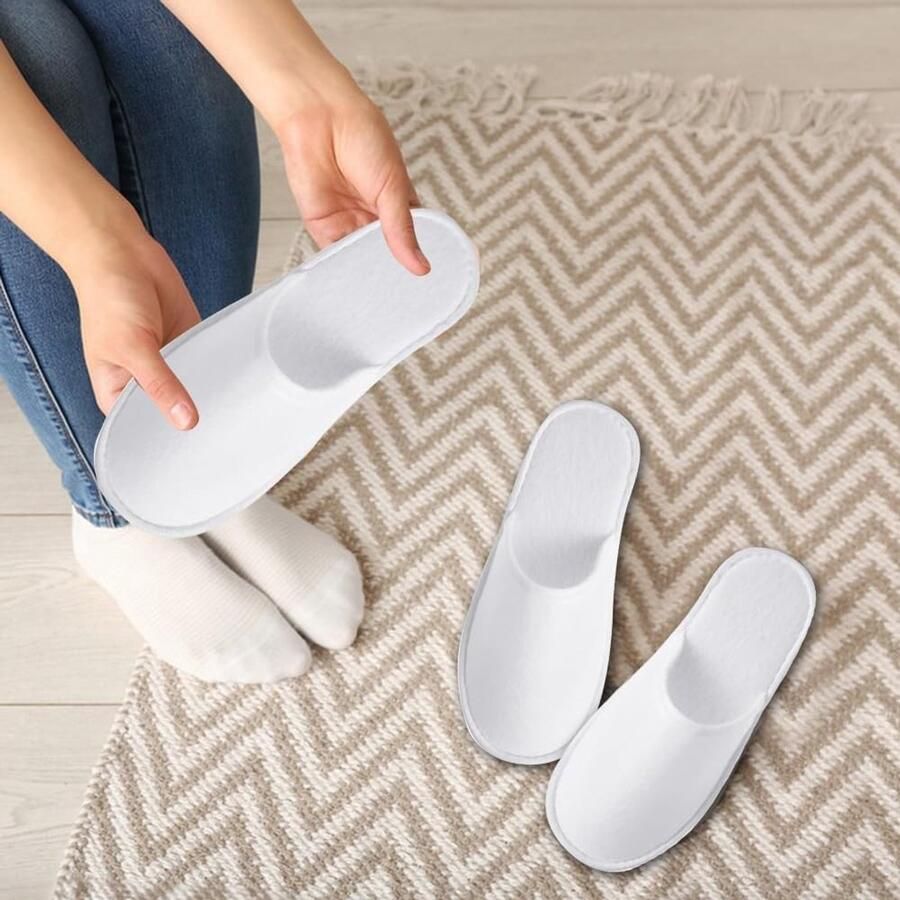 Portal Hotel Guet Slier voor nen en 10 Paar One Size Ideaal voor Thuis en Reizen Comfortabele Slippers en Schoenen