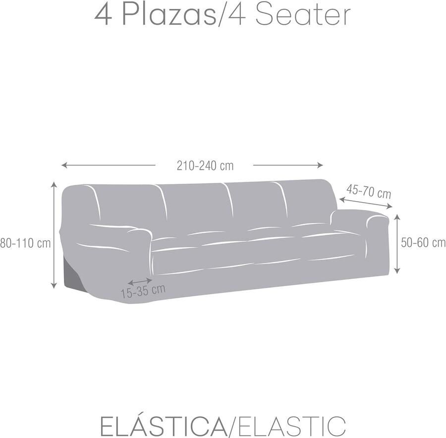 Poseidon Elastische bankovertrek 4-zits kl