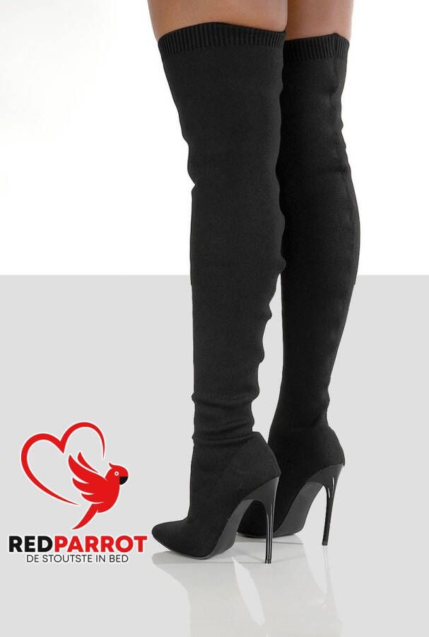 Prachtige zwarte Naaldhakken met hoge Kousen Erotische Laarzen met hoge Hakken| Sexy Laars Hak Hoog Tot aan de Knie Naaldhak Deluxe