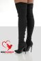 Prachtige zwarte Naaldhakken met hoge Kousen Erotische Laarzen met hoge Hakken| Sexy Laars Hak Hoog Tot aan de Knie Naaldhak Deluxe - Thumbnail 1