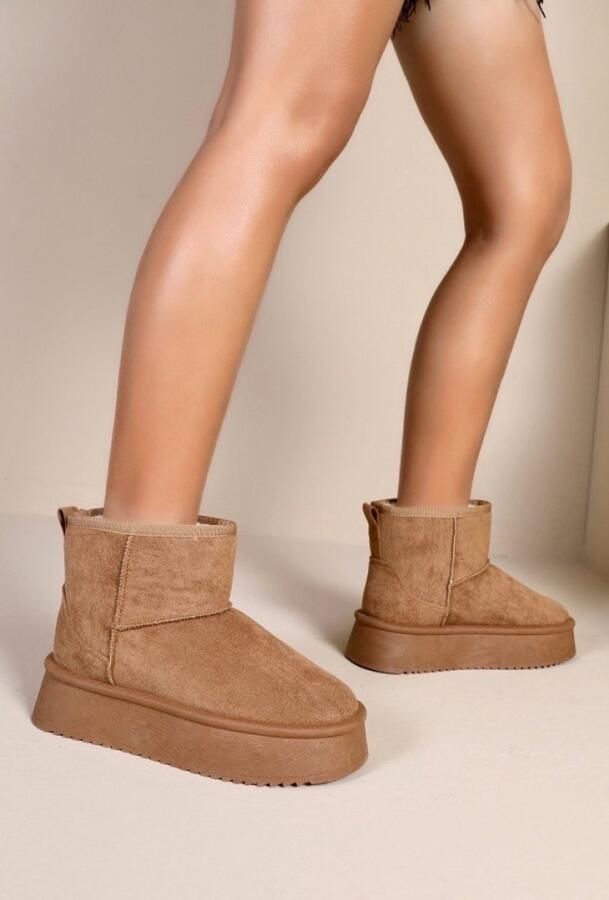 Premium boots met hoge zool- Camel boots voor dames warme UGG style boots