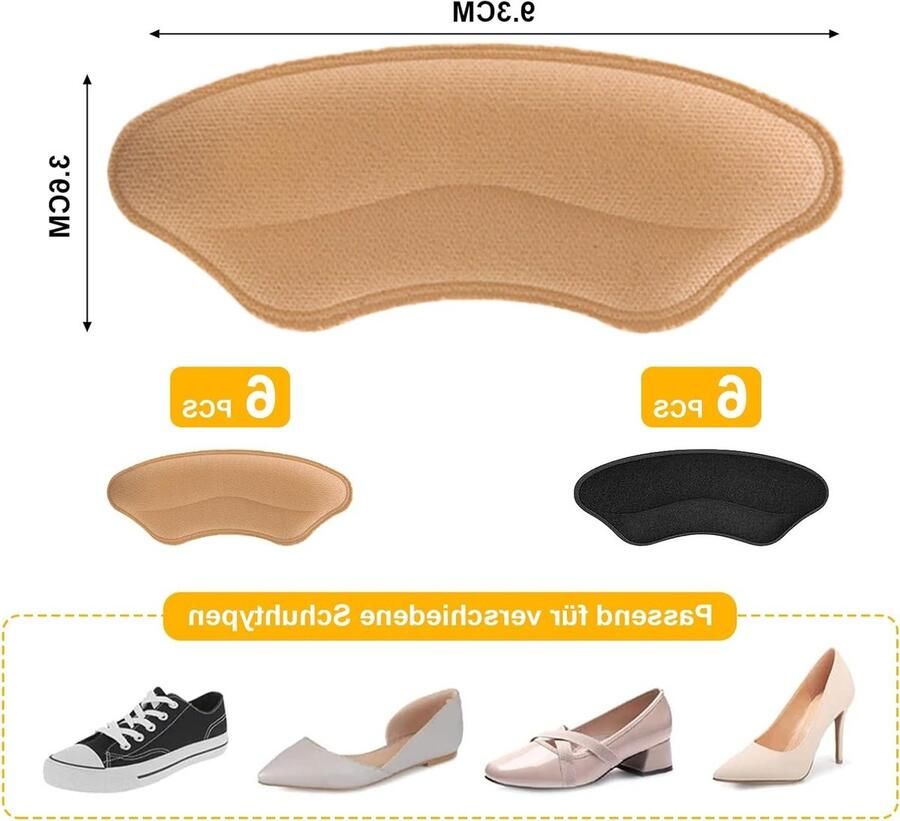 Premium Hielpads 12 Stuks Antislip Hielbescherming Tegen Blaren en Wrijving Comfortabele Hielkussens voor en Ideaal voor Schoenen en Sportactiviteiten