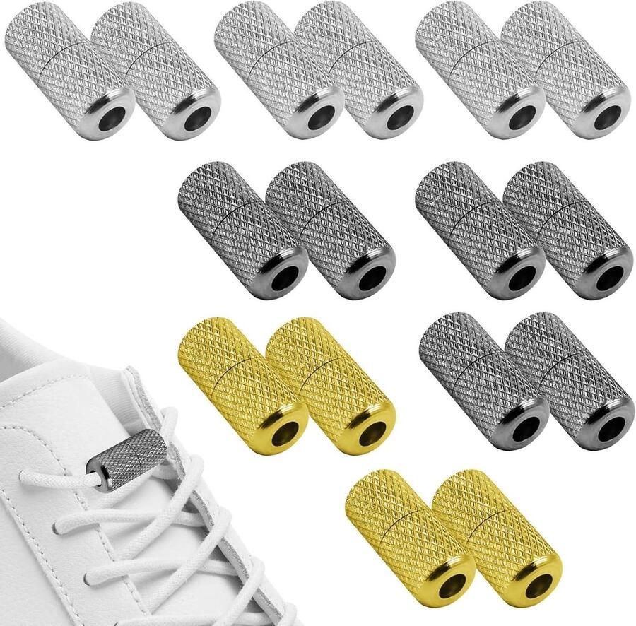 Premium Schnelsluiting 16 stuks Multikleur Geschikt voor Sneakers Kinderen & Freizeitschoenen