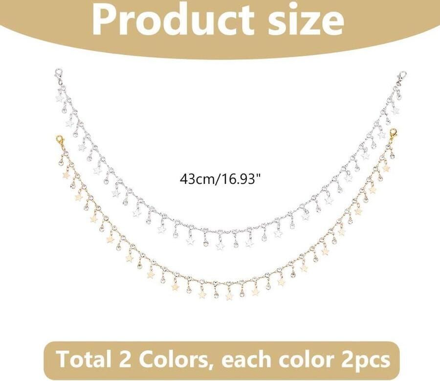 Premium Schoen Ketting Charms Luxe Kwastje voor Sandalen Sieraden Bling Schoenen Decoratie Accessoires