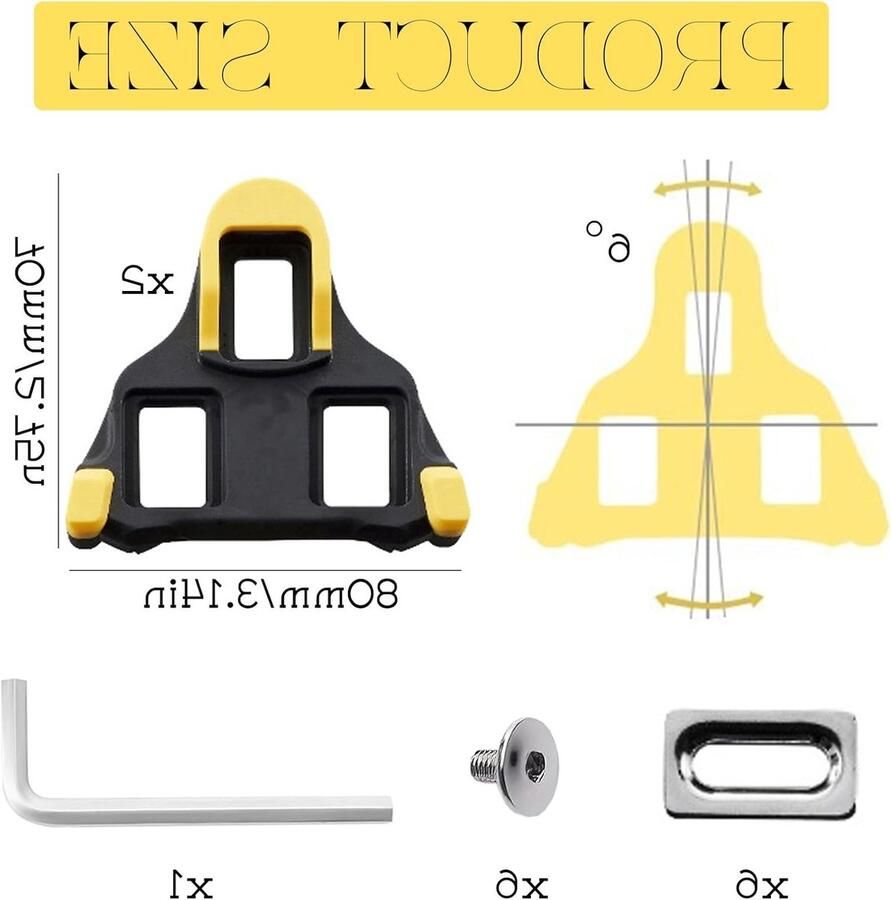 Premium SPD Cleats voor Fietsschoenen Vervangende Pedalplaten Duurzame en Antislip Fietsaccessoires voor Hoge Prestaties
