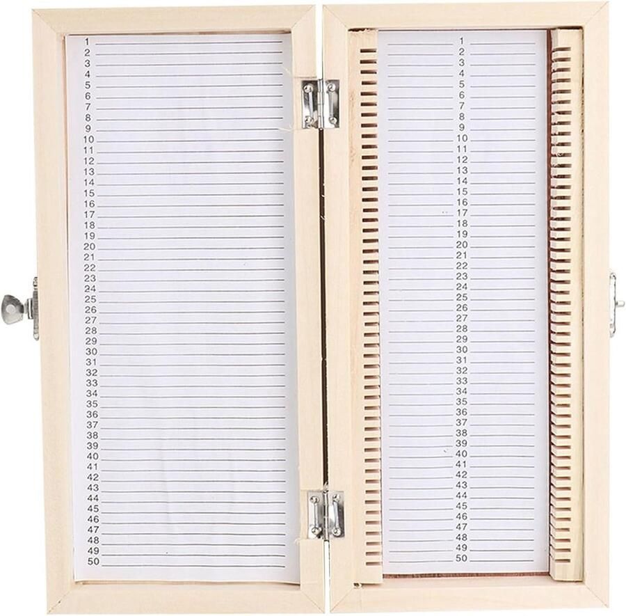 Prepared Slide Box 50PCS Biology Glass Speci s Microscope Slides Storage Box Wooden Glasses Case