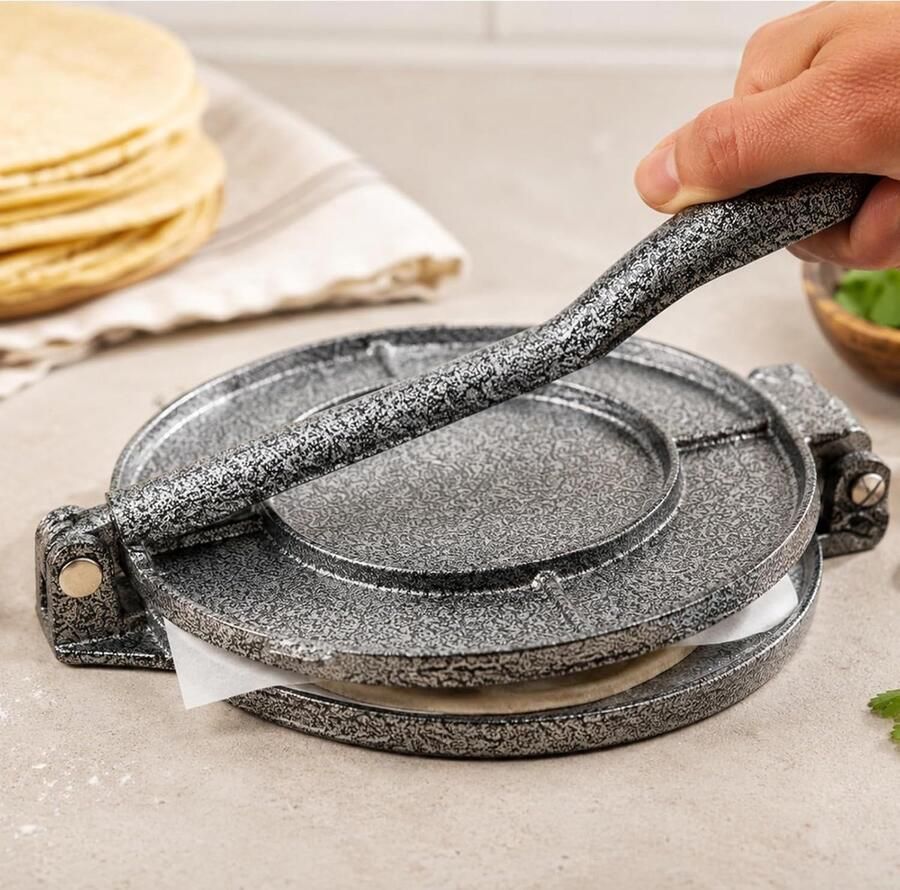 Press Gietijzeren Tortilla's Maker Heavy Duty Quesadilla voor Zelfgemaakte Flatbreads Keuken Tool om Indiase Genre Chapati Meel Pannenkoek Pizza Pie Maken Ontbijt Party