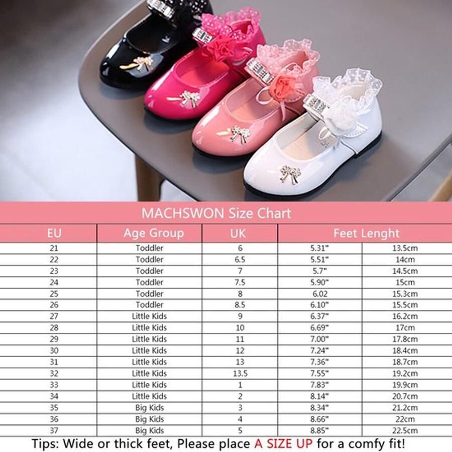 Prinses Jurk Schattige Bloem Mary Jane Flats Meisjes Schoenen Bruiloft Feest