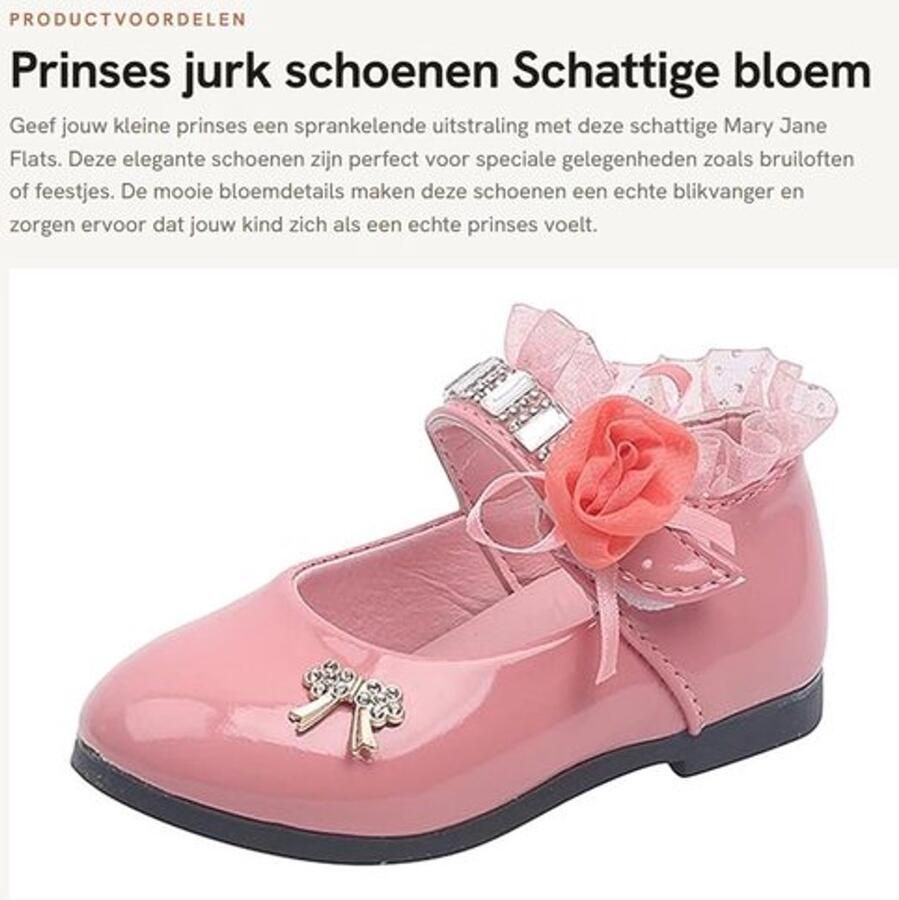 Prinses Jurk Schattige Bloem Mary Jane Flats Meisjes Schoenen Bruiloft Feest
