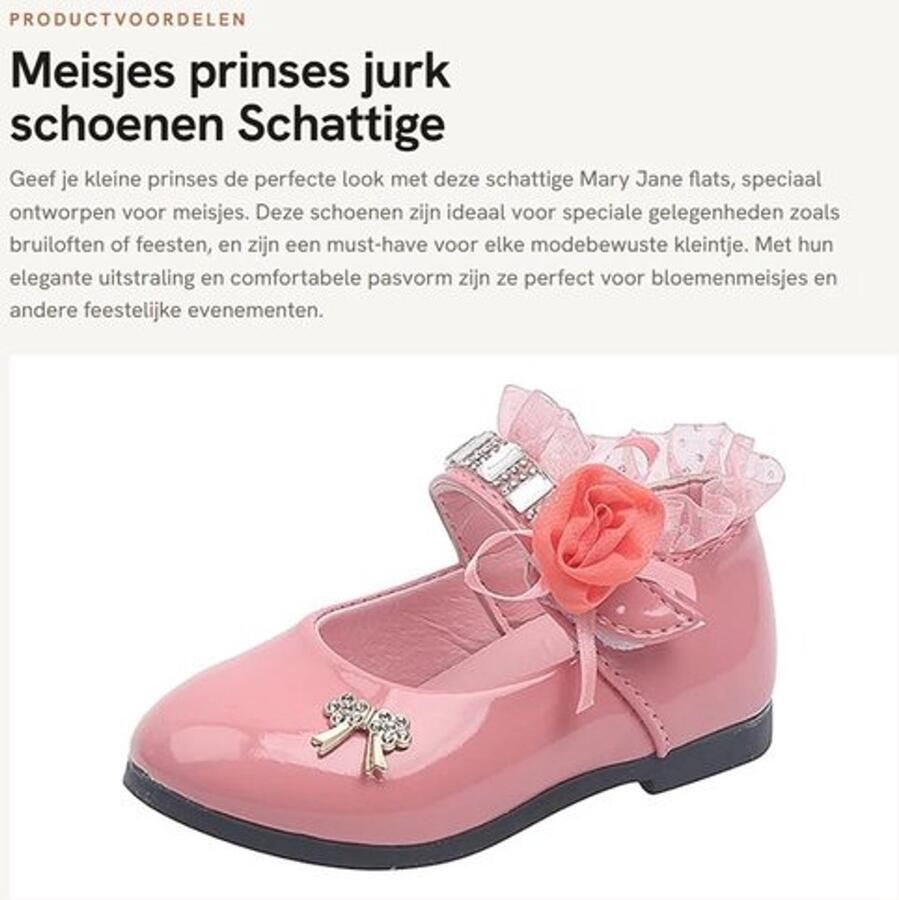 Prinses Jurk Schattige Bloem Mary Jane Flats Meisjes Schoenen Bruiloft Feest Perfect voor Bloemenmeisje