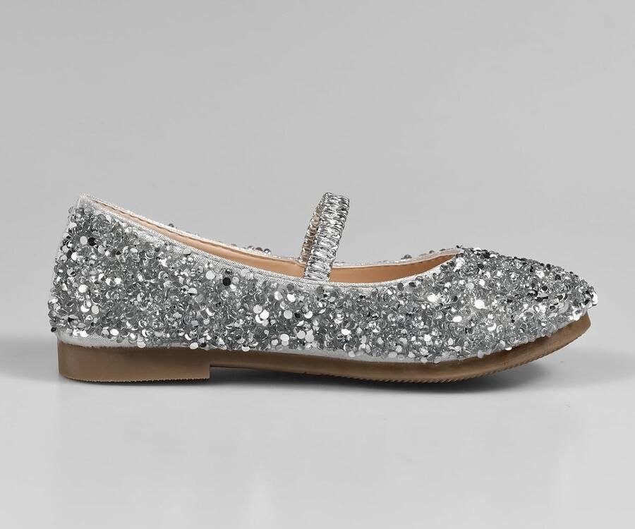 Prinses meisjes glitter meisjes schoenen met pailletten elegant