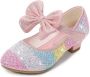 Prinsessen schoenen regenboog roze glitter binnen cm bij jurk verkleedkleding - Thumbnail 1