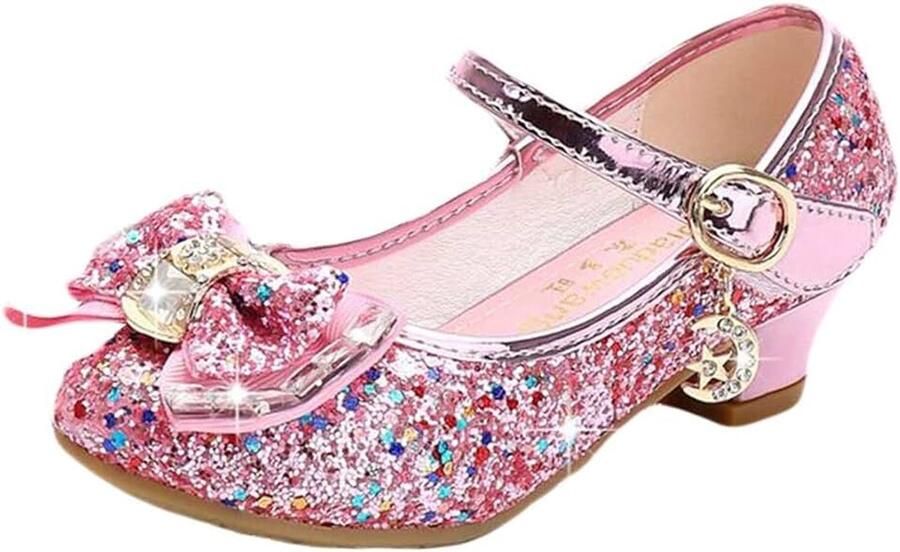 Prinsessenschoenen met pailletten antislip dansschoenen met hakken voor meisjes kinderschoenen voor feest verjaardag bruiloft
