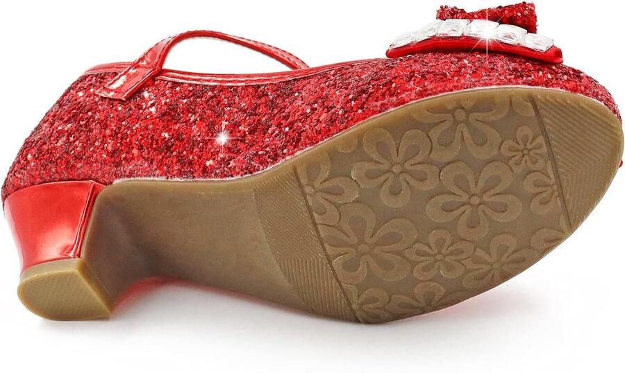 Prinsessenschoenen met pailletten antislip dansschoenen met hakken voor meisjes kinderschoenen voor feest verjaardag bruiloft