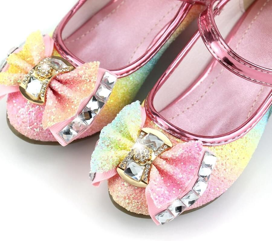 Prinsessenschoenen met pailletten antislip dansschoenen met hakken voor meisjes kinderschoenen voor feest verjaardag bruiloft
