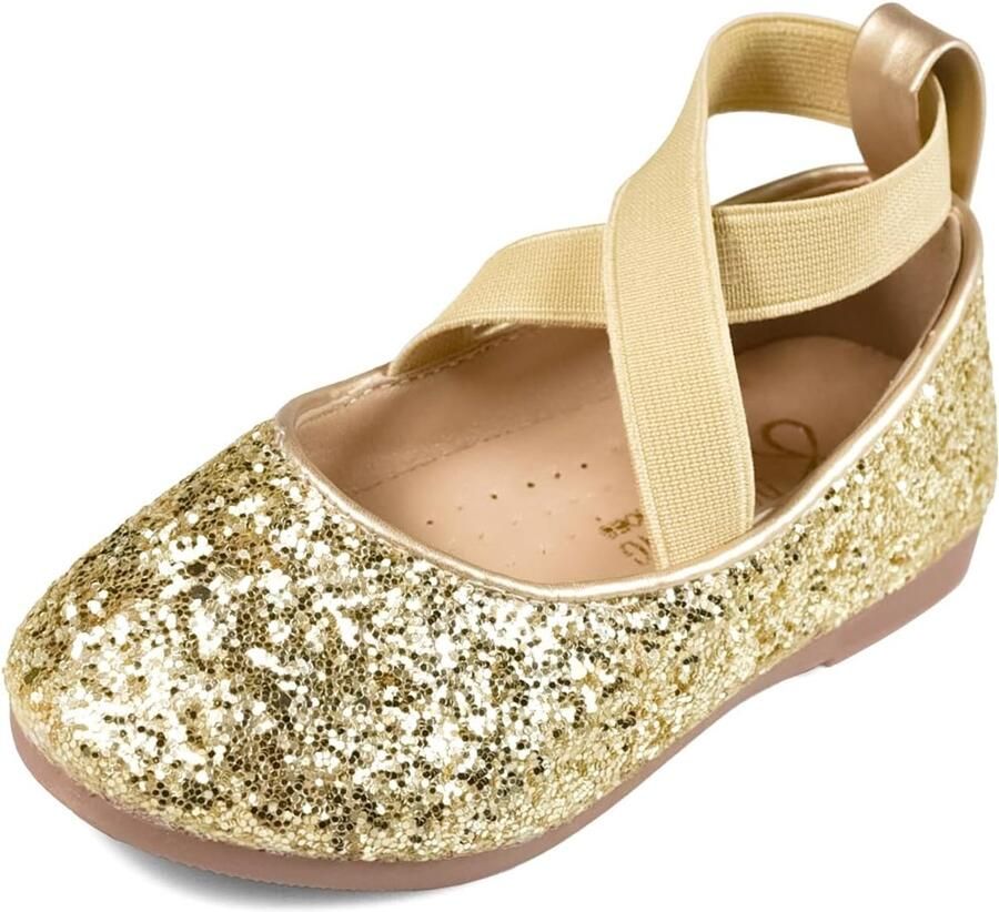 Prinsessenschoenen voor meisjes kleine meisjes elegante ballerina's met pailletten voor ceremonies en feesten