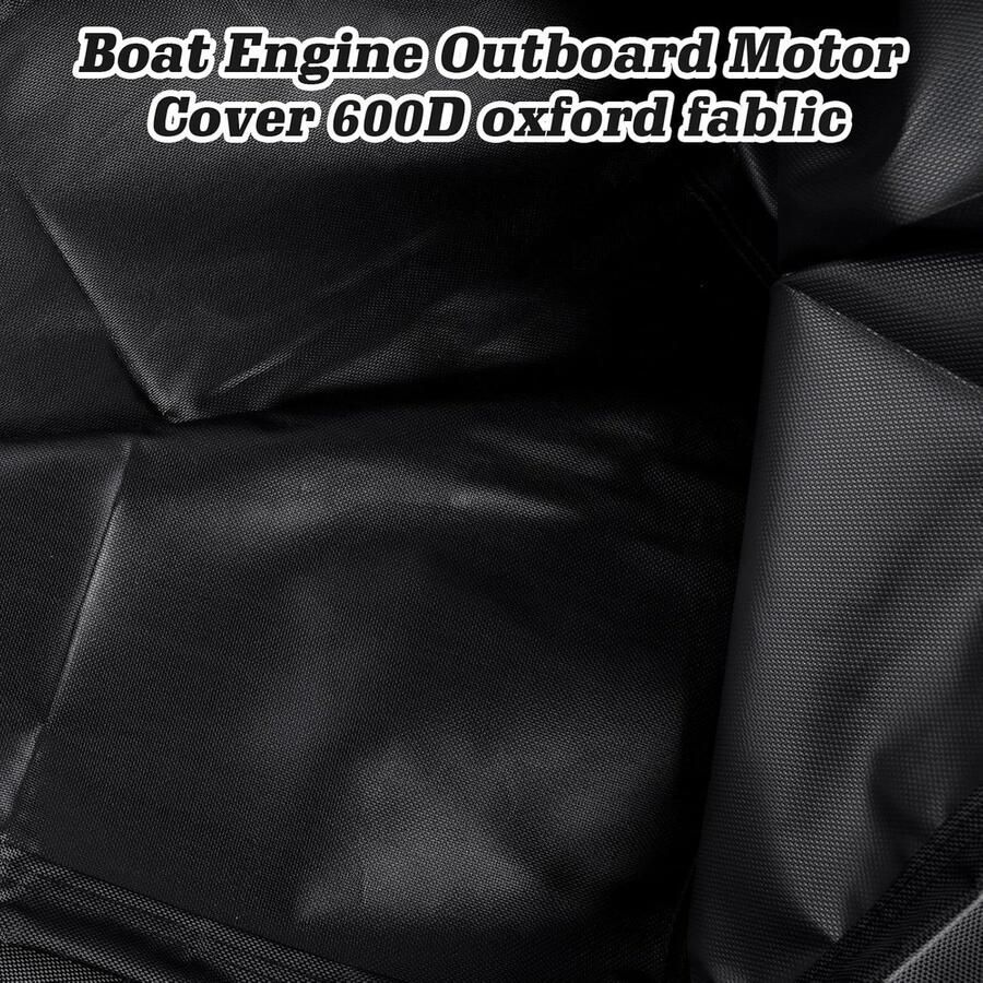 PRITOK Bootmotor Buitenboordmotorhoes voor 600D Oxford Stof Buitenboordhoes met Nylon Koord Waterdicht Zeildoek voor Buitenboordmotor 100-150HP 74 x