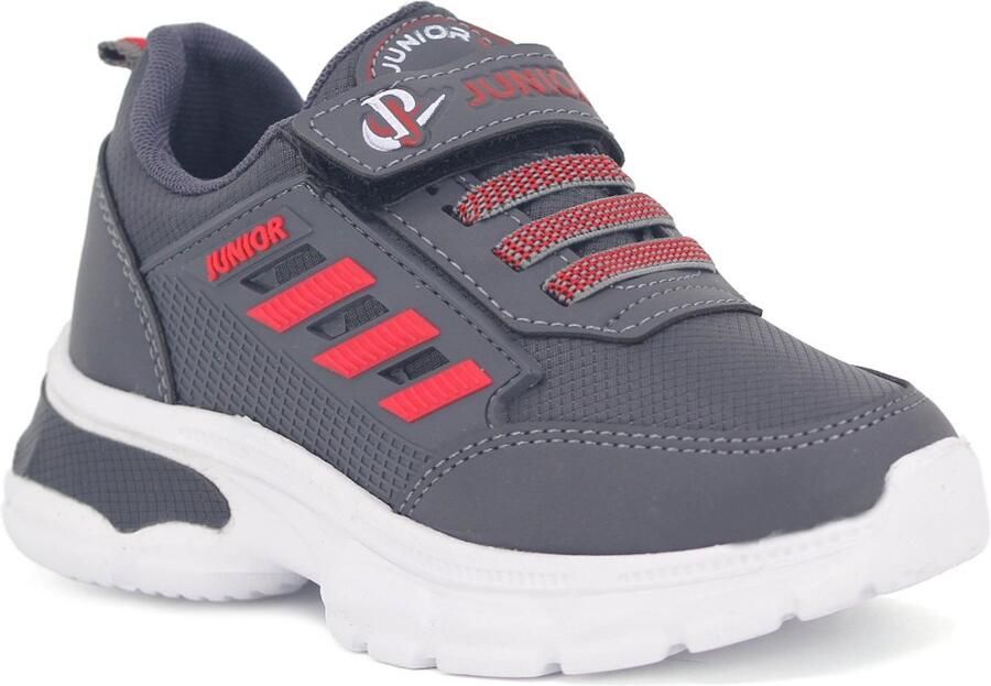 Pro Junior Sportschoenen Jongens Jongensschoenen Klittenband Grijs Rood