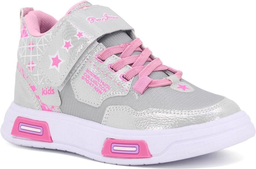 Pro Junior Sportschoenen Meisjes Basket Zilver Roze