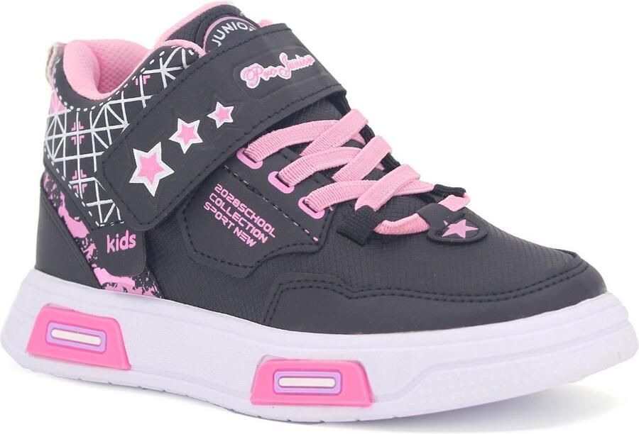 Pro Junior Sportschoenen Meisjes Basket- Zwart Roze