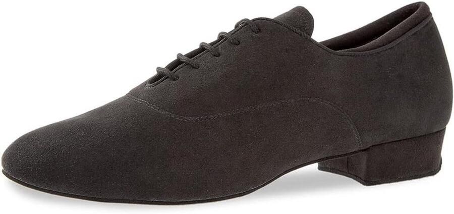 Professionele Heren Dansschoenen Zwart Suède Zool & Vetersluiting