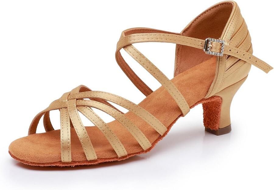 Professionele Latijnse Dansschoenen voor Dames Ballroom Salsa Fitness Hakhoogtes