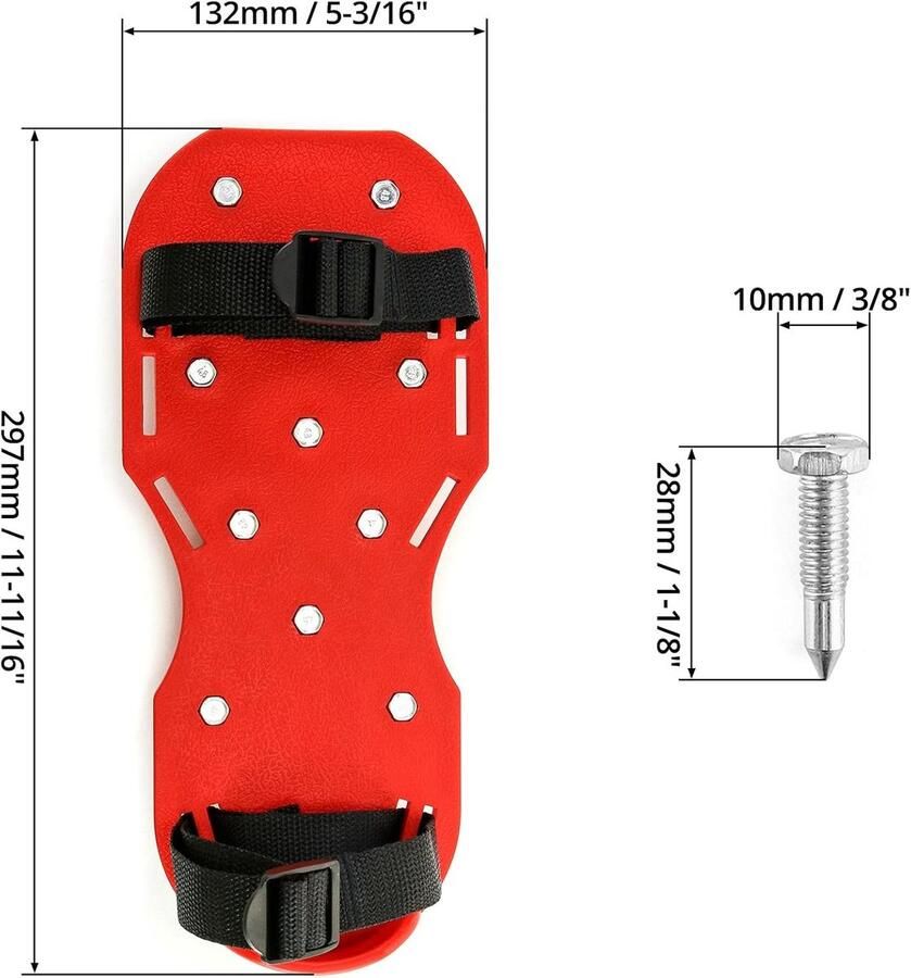 Professionele Nailed Schoenen met 25mm Spikes voor Epoxy Vloeren Coatings en Bekleding Rood Kleur