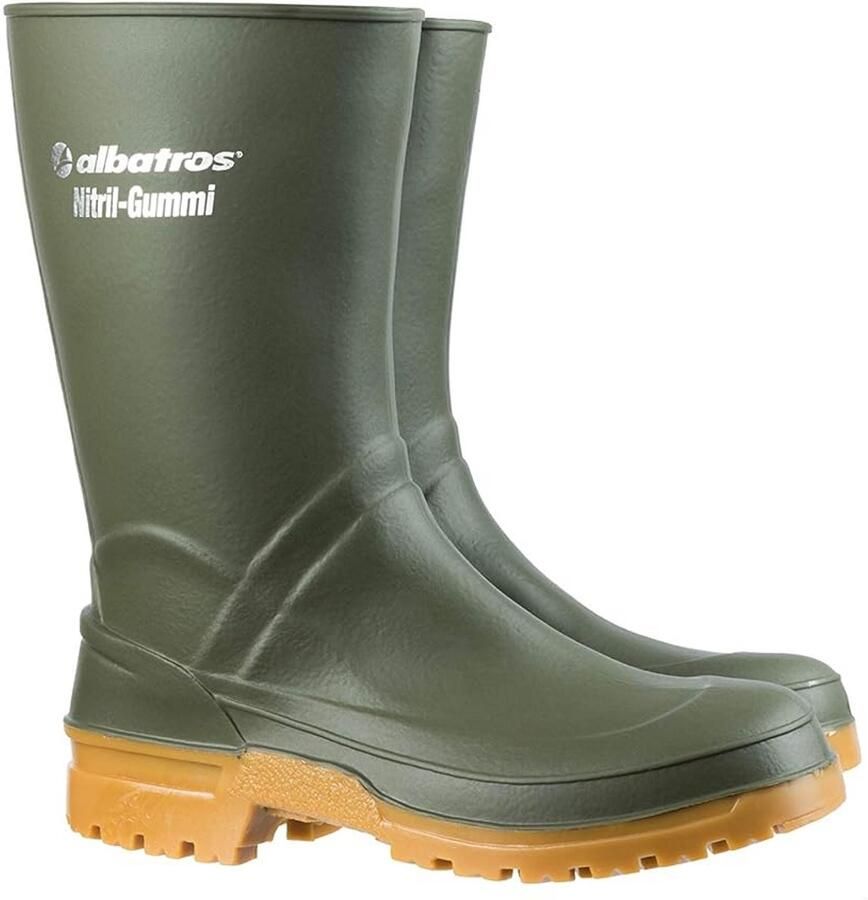Professionele Nitrilrubber Werklaarzen Groen Hoog Model Antislip