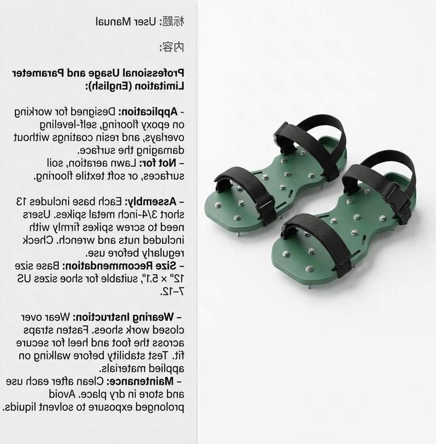 Professionele Schoenen voor Nagels met 25mm Spikes Ideaal voor Epoxy Vloeren en Coatings Groen (Set)
