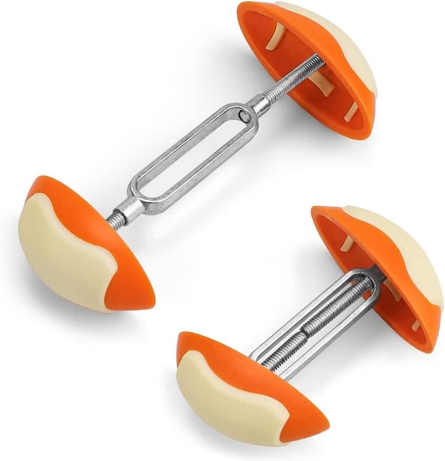 Professionele schoenenspanners voor verstelbare breedtes lichtgewicht en draagbaar geschikt voor leren schoenen laarzen en sneakers beige en oranje