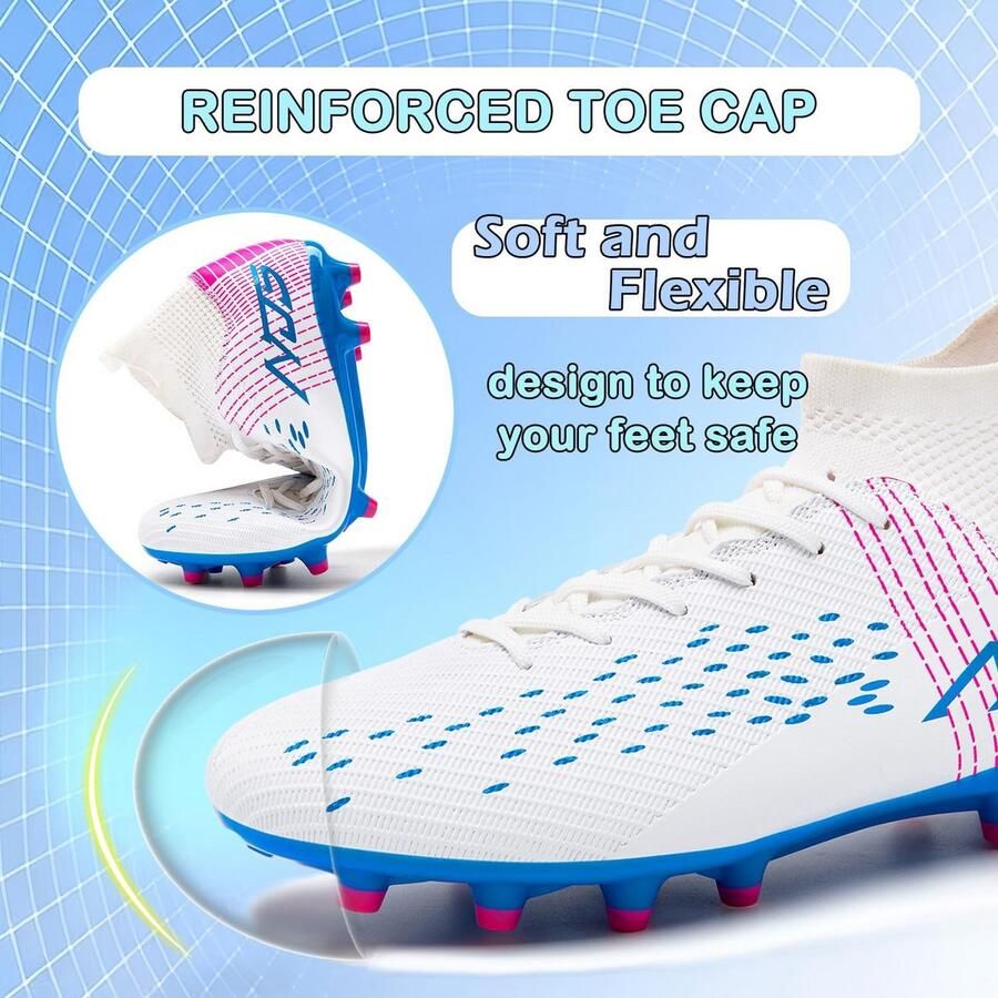 Professionele Voetbalschoenen Heren Hoge Band Sportschoenen voor Kunstgras en Wedstrijden