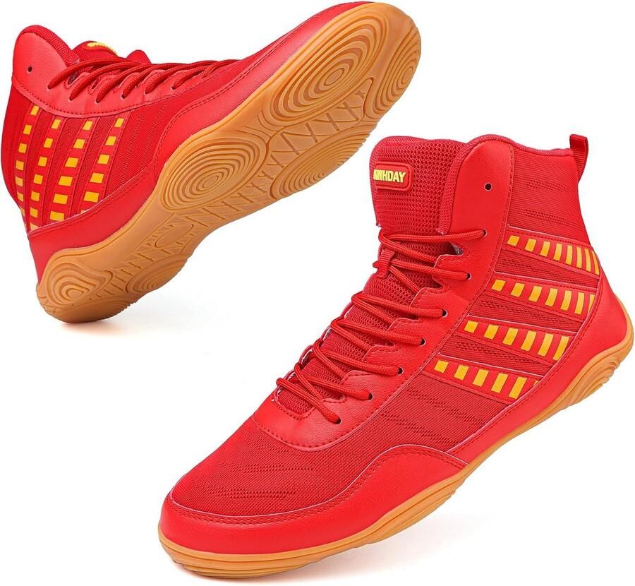 Professionele Worstelschoenen Boksschoenen voor Heren Hoog Model Fitness Sportschoenen