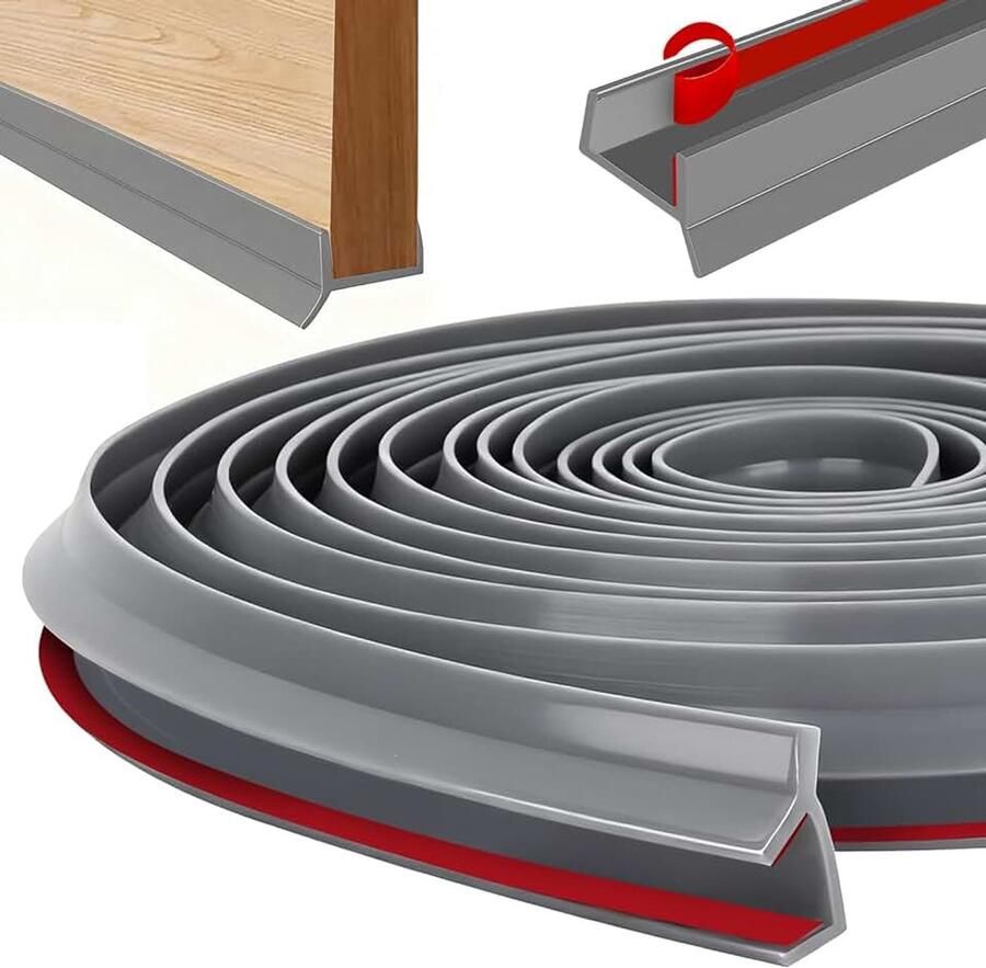 Profiel voor sokkel 5 m afdichting voor keukensokkel zelfklevend pvc voor keukensokkel deurafdichtingsstrips voor dikte 15 mm 16 mm