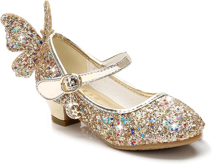 Provento Meisjes Hoge Hak Mary Jane Schoenen Bruiloft Feest Prinses Pomp Sparkling Boog Kinderen