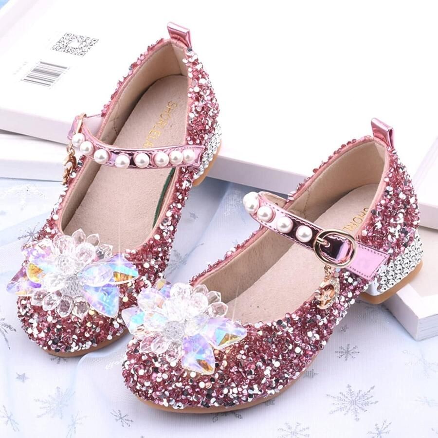 Provento Meisjes Mary Jane schoenen voor bruiloft en feest prinses hakken kinderen comfortabele pasvorm elegante stijl