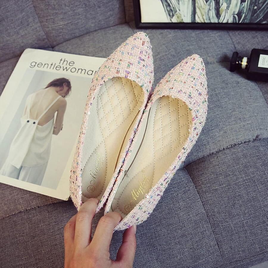 Provento Roze Ballet Flats Dames Schoenen Slip on Elegantie