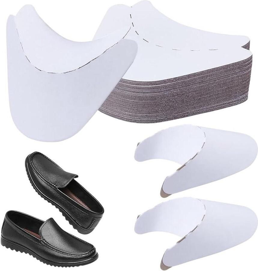 Provento Set van 40 kartonnen inzetstukken voor schoenen 99x124mm papieren schoenondersteuning vormers voor sneakers canvas schoenen leren golfschoenen muiltjes en laarzen