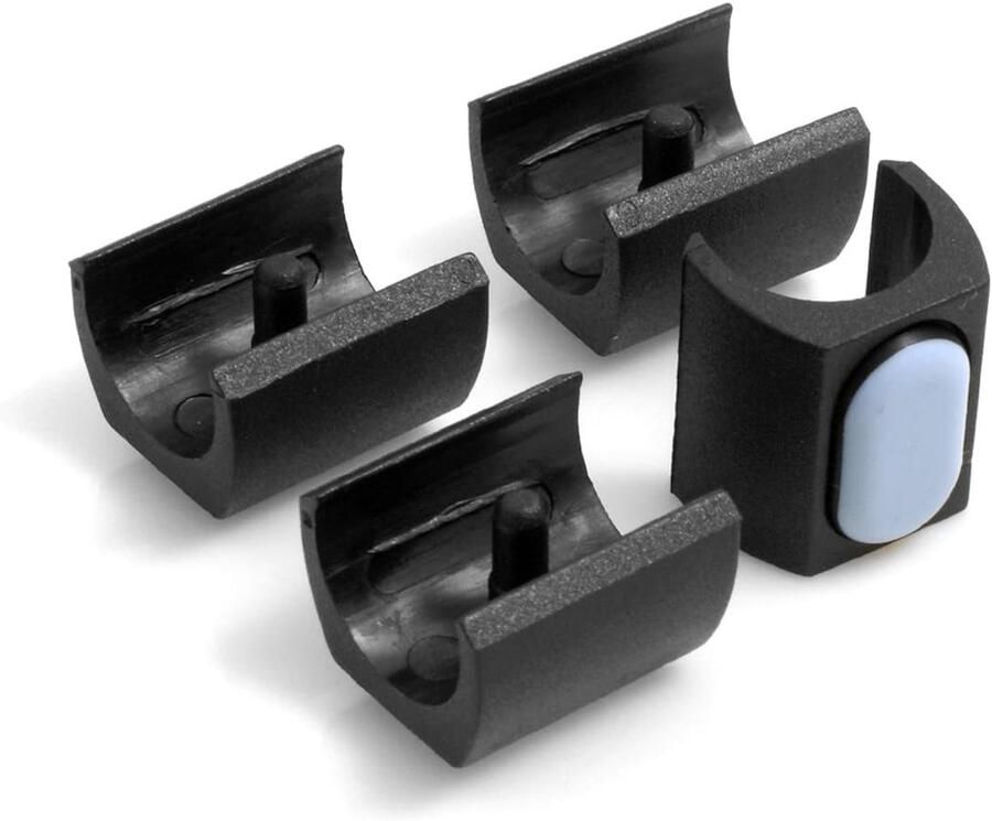 PTFE 4-delige set voor cantilever stoelglijders vloerbeschermers voor ronde buizen Ø 24-25 mm meubelglijders klemschaalglijders klemglijders