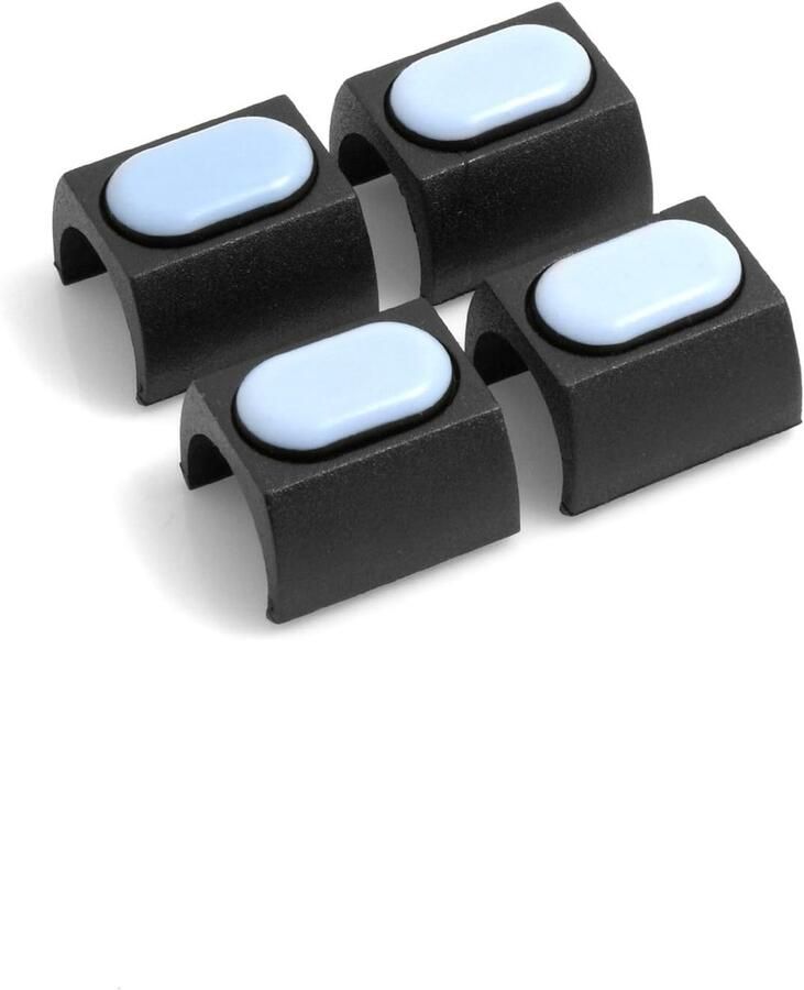 PTFE 4-delige set voor cantilever stoelglijders vloerbeschermers voor ronde buizen Ø 21-22 mm meubelglijders klemschaalglijders klemglijders